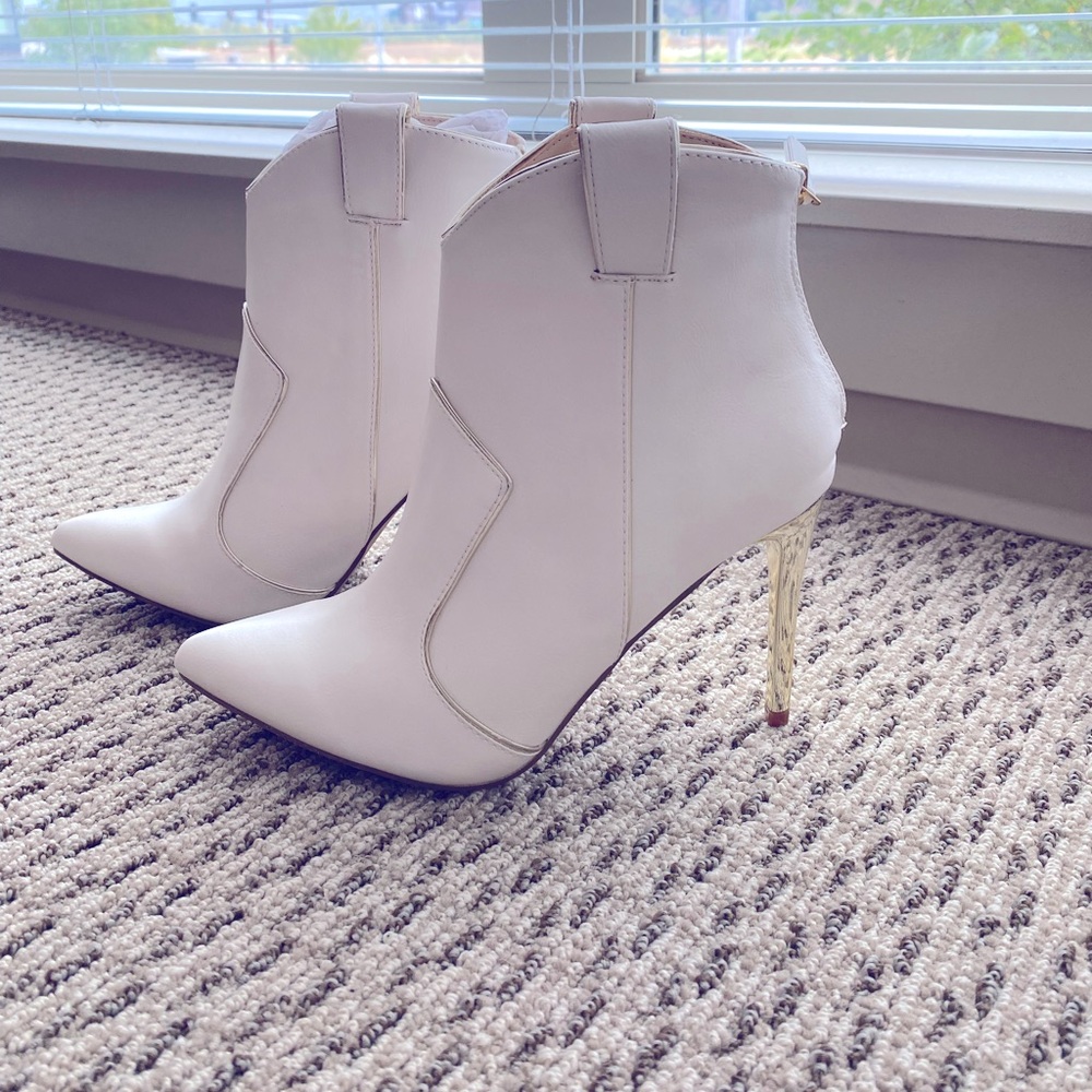 Just Fab City Lights Pointed Toe Stiletto Bootie
